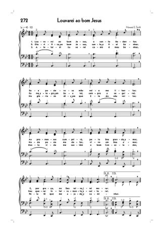 Hinário CCB (272) Louvarei Ao Bom Jesus score for Organ