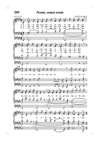Hinário CCB (289) Avante Sempre Avante score for Organ