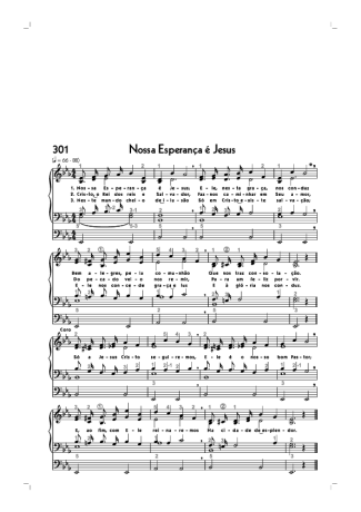 Hinário CCB (301) Nossa Esperança É Jesus score for Organ