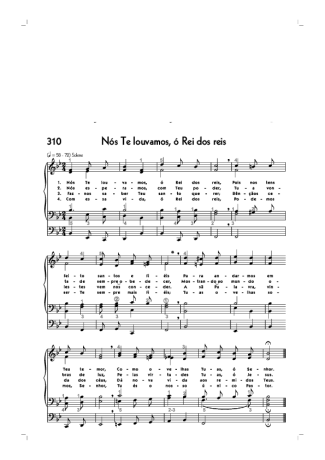 Hinário CCB (310) Nós Te Louvamos Ó Rei Dos Reis score for Organ