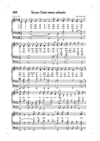 Hinário CCB (405) Só Por Cristo Temos Salvação score for Organ