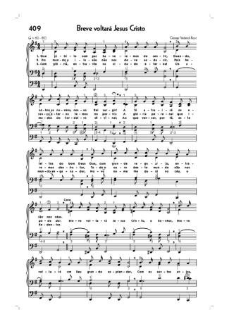 Hinário CCB (409) Breve Voltará Jesus Cristo score for Organ