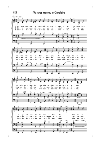 Hinário CCB (415) Na Cruz Morreu O Cordeiro score for Organ