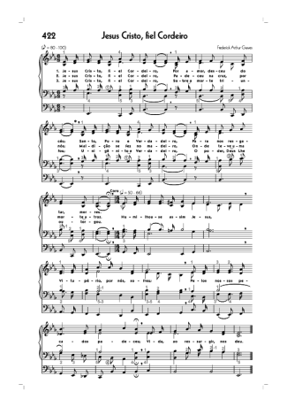 Hinário CCB (422) Jesus Cristo Fiel Cordeiro score for Organ