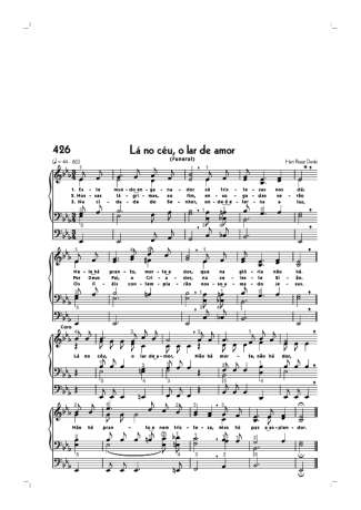 Hinário CCB (426) Lá No Céu O Lar De Amor score for Organ