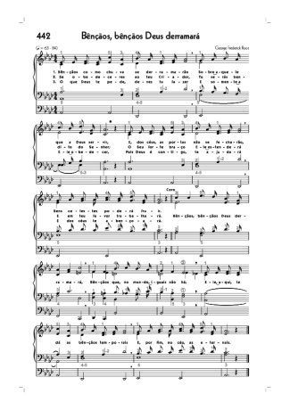 Hinário CCB (442) Bênçãos Bênçãos Deus Derramará score for Organ