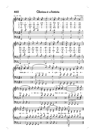 Hinário CCB (462) Gloriosa É A HIstória score for Organ