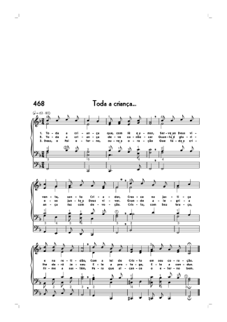 Hinário CCB (468) Toda A Criança.. score for Organ