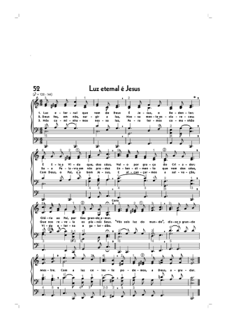 Hinário CCB (52_ Luz Eterna É Jesus score for Organ