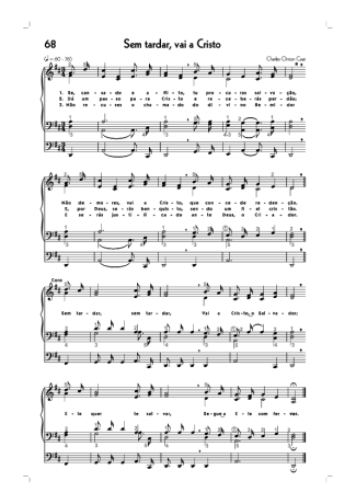 Hinário CCB (68) Sem Tardar Vai A Cristo score for Organ
