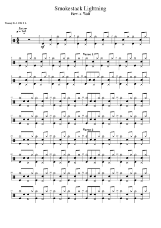 Howlin´ Wolf  score for Drums