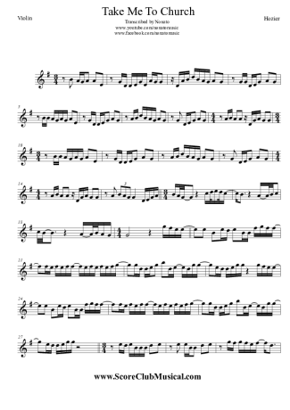 Hozier  score for Violin
