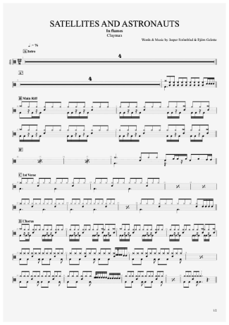 In Flames  score for Drums