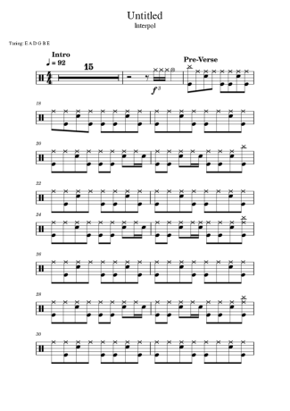 Score for Drums