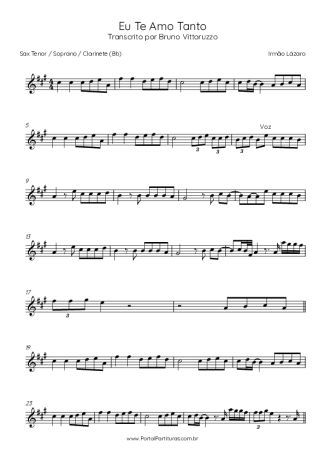 Irmão Lázaro  score for Tenor Saxophone Soprano (Bb)
