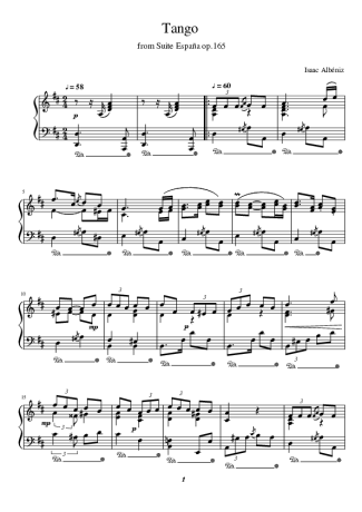Isaac Albéniz  score for Piano