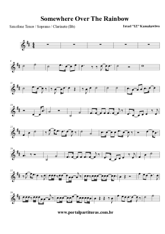 Israel Kamakawiwo´ole  score for Tenor Saxophone Soprano (Bb)