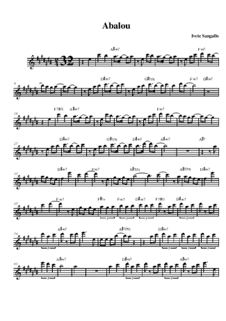 Ivete Sangalo  score for Alto Saxophone