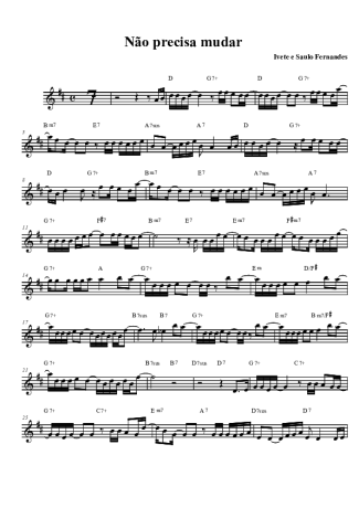 Ivete Sangalo Não Precisa Mudar score for Clarinet (Bb)