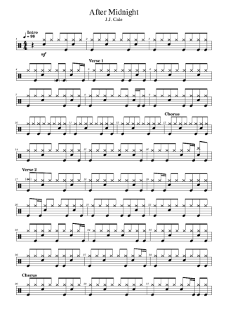 J. J. Cale  score for Drums