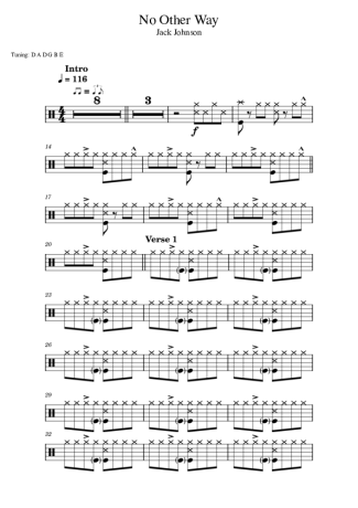 Score for Drums