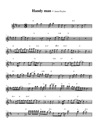 James Taylor  score for Alto Saxophone