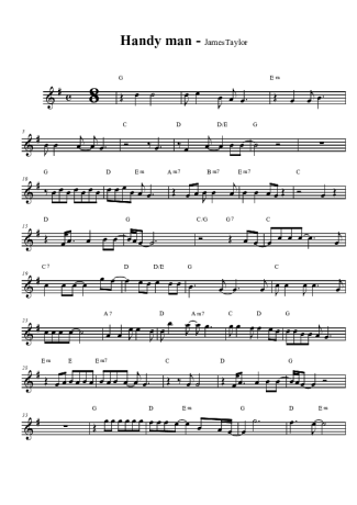 James Taylor  score for Tenor Saxophone Soprano (Bb)
