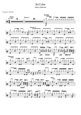 Jamey Johnson  score for Drums