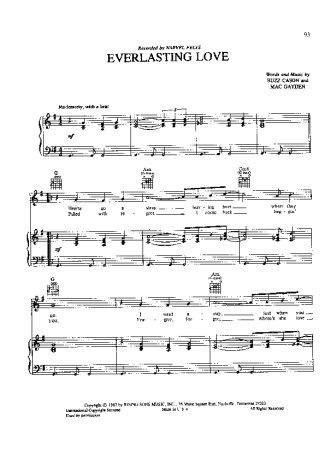 Jamie Cullum Everlasting Love score for Piano
