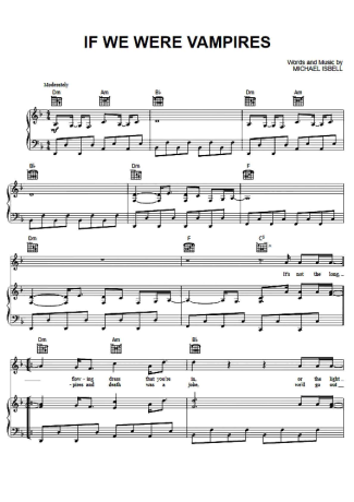 Jason Isbell and the 400 Unit If We Were Vampires score for Piano