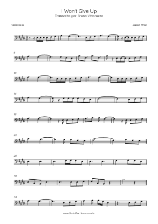 Jason Mraz  score for Cello