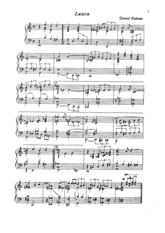 Jazz Standard Laura score for Piano