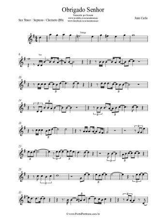 Jean Carlo  score for Tenor Saxophone Soprano (Bb)