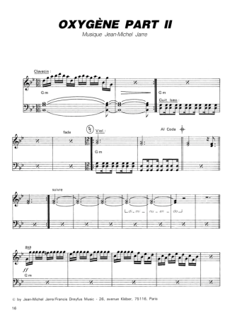Jean Michel Jarre  score for Piano