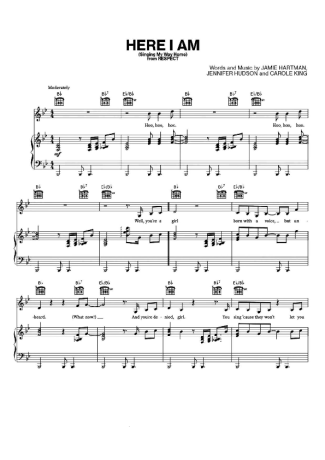 Jennifer Hudson Here I Am (Singing My Way Home) score for Piano