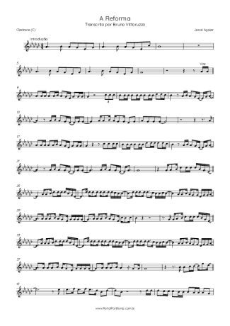 Jessé Aguiar A Reforma score for Clarinet (C)