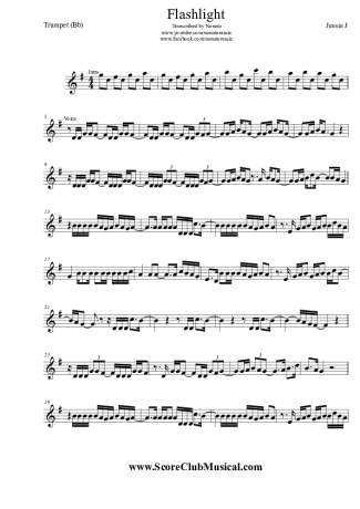 Jessie J. Flashlight score for Trumpet