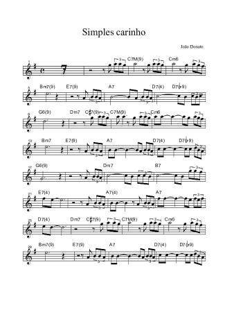 João Donato  score for Tenor Saxophone Soprano (Bb)