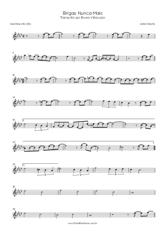 João Gilberto  score for Alto Saxophone