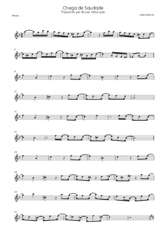 João Gilberto  score for Flute