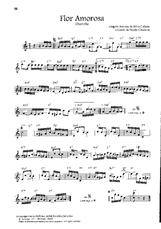 Joaquim Antonio da Silva Flor Amorosa score for Violin