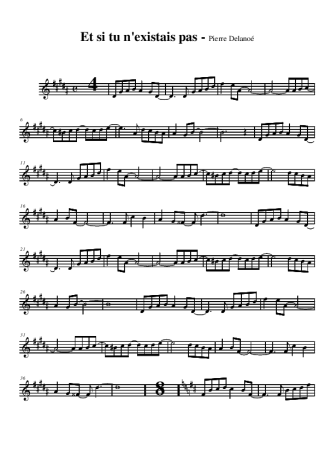 Joe Dassin  score for Alto Saxophone