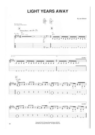 Joe Satriani  score for Guitar