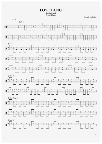 Joe Satriani Love Thing score for Drums