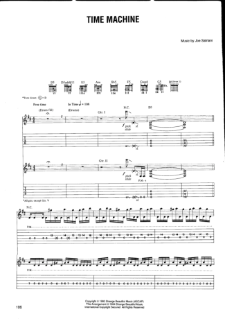 Joe Satriani Time Machine score for Guitar