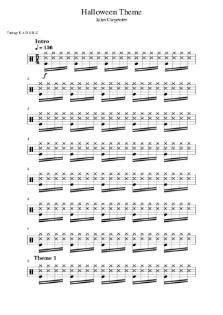 Score for Drums