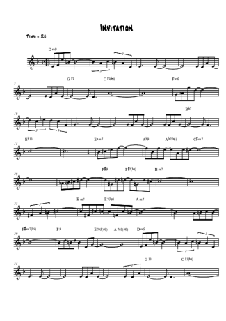 John Coltrane Invitation score for Clarinet (Bb)