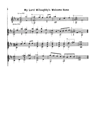 John Dowland My Lord Willoighbys Welcome Home score for Acoustic Guitar