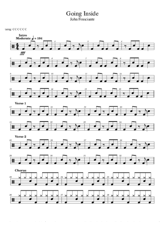 John Frusciante  score for Drums