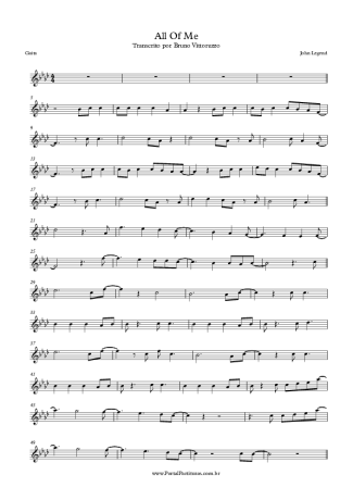 John Legend All Of Me score for Harmonica